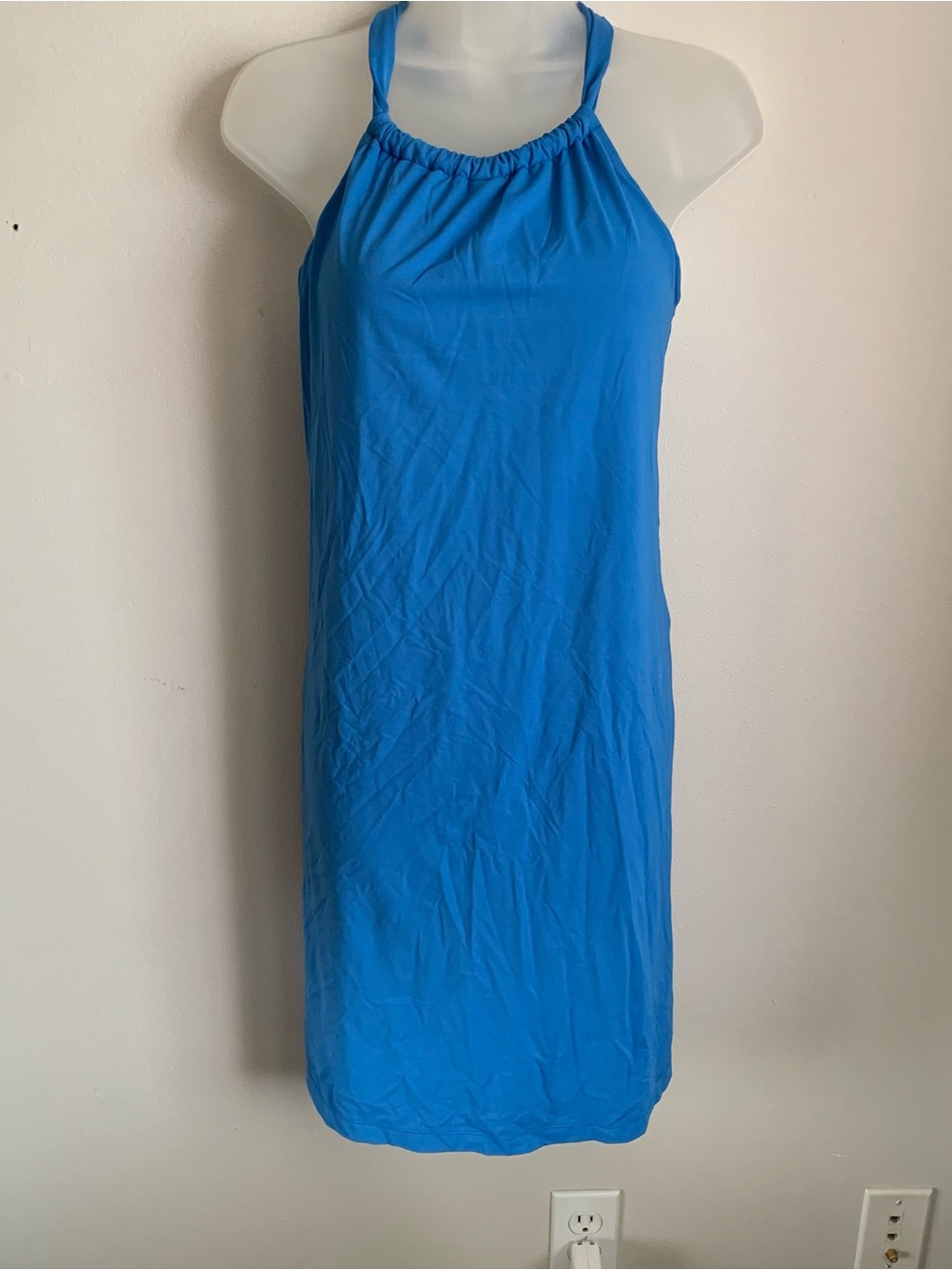 Athleta Electric Blue Halter Midi Dress